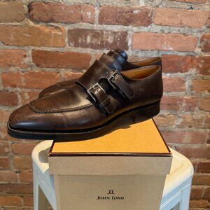 John Lobb The Millennial Double Monk Strap Shoes – Burnt Almond Calf